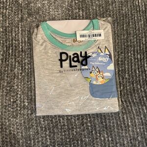 Little Sleepies 7 Bluey Pocket Tee NIB